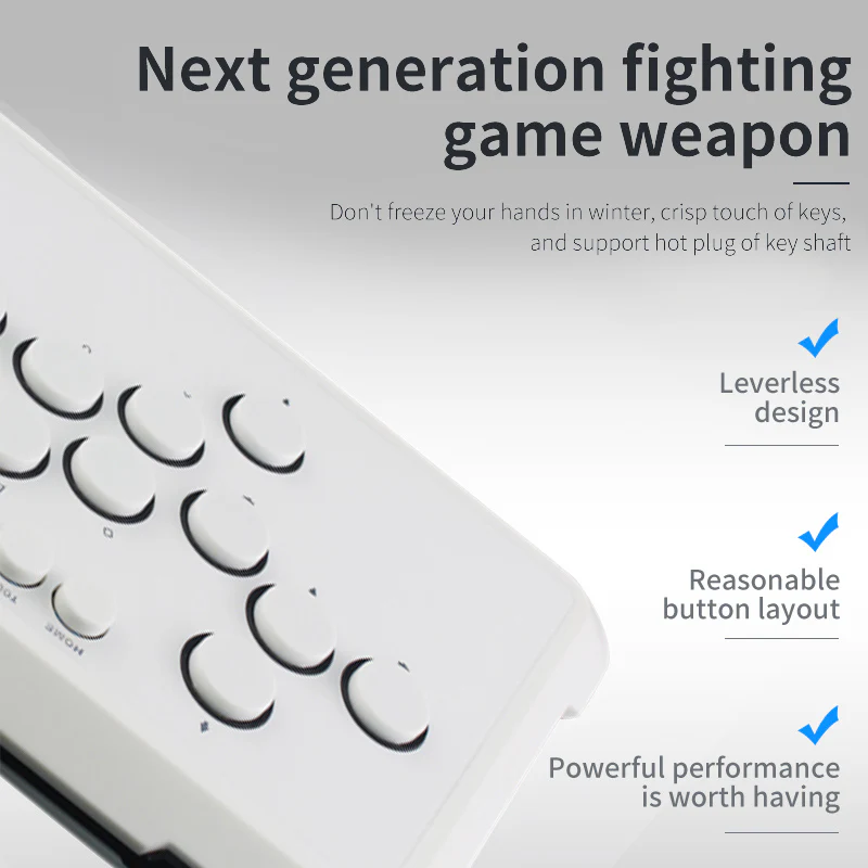 POWKIDDY A50 Hitbox Controller Button Rim leverless Joystick Arcade Stick Controller - Image 7