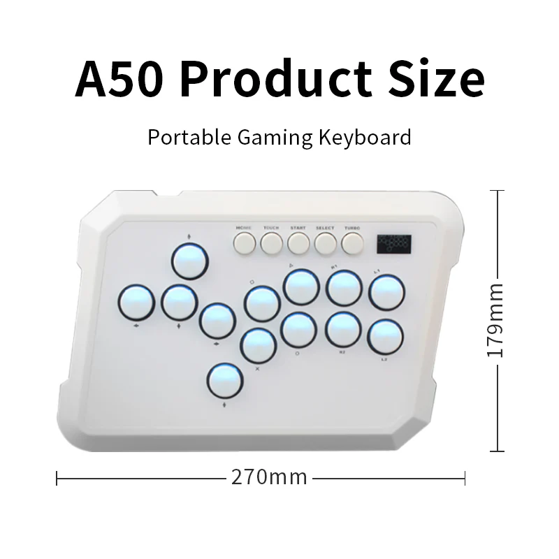 POWKIDDY A50 Hitbox Controller Button Rim leverless Joystick Arcade Stick Controller - Image 8