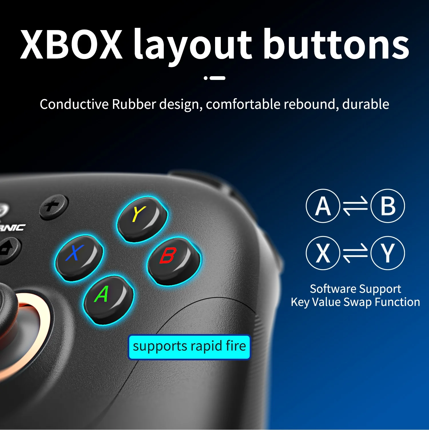 POWKIDDY JS-168 Bluetooth Wireless Handheld Controller - Image 7