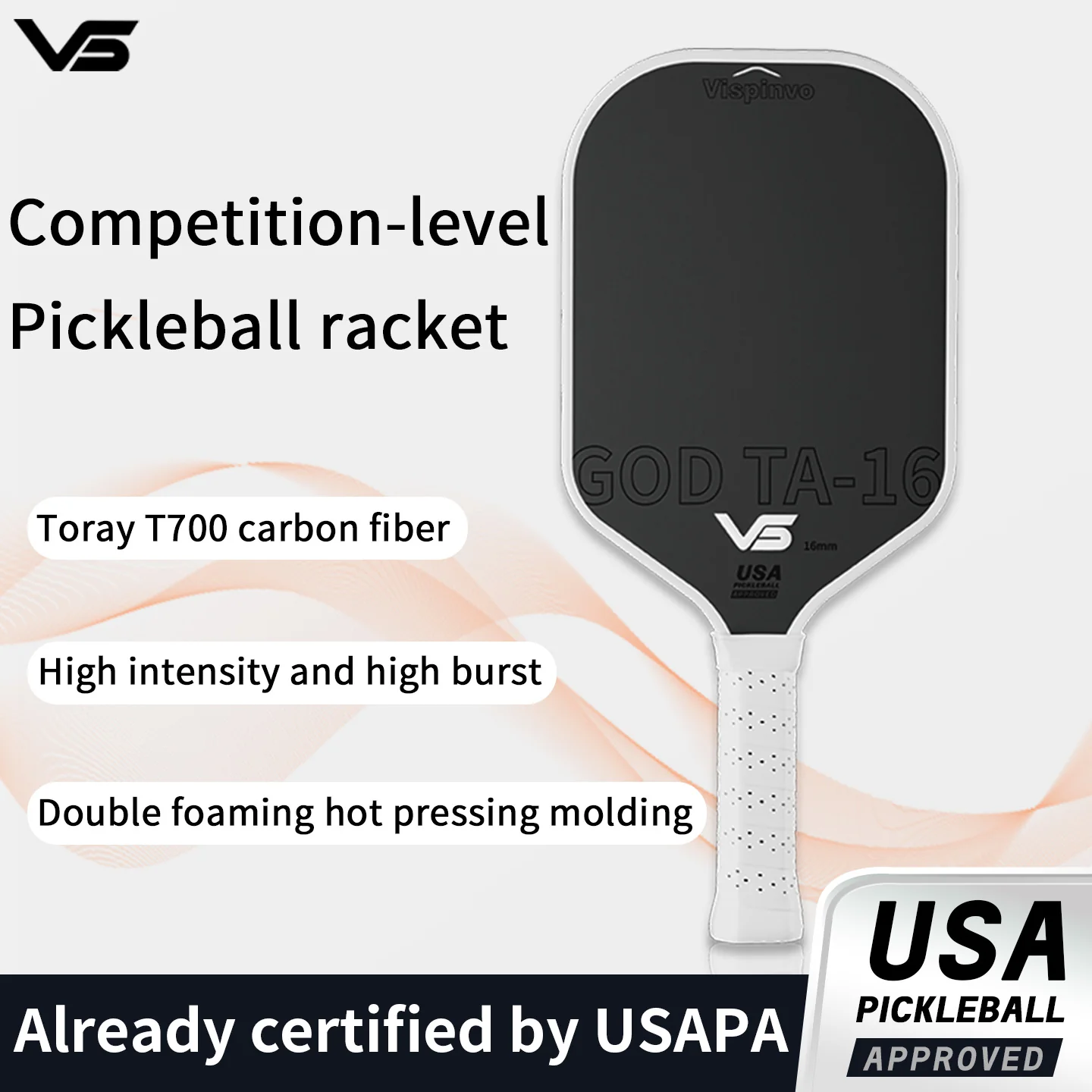 USAPA Approved VISPINVO GOD TA-16  Pickleball Paddles - Image 4