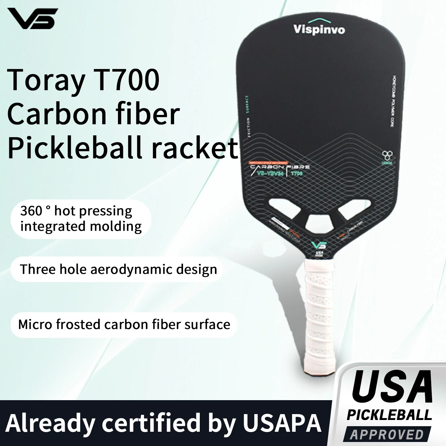 USAPA Approved VISPINVO YBV34 Pickleball Paddles - Image 4