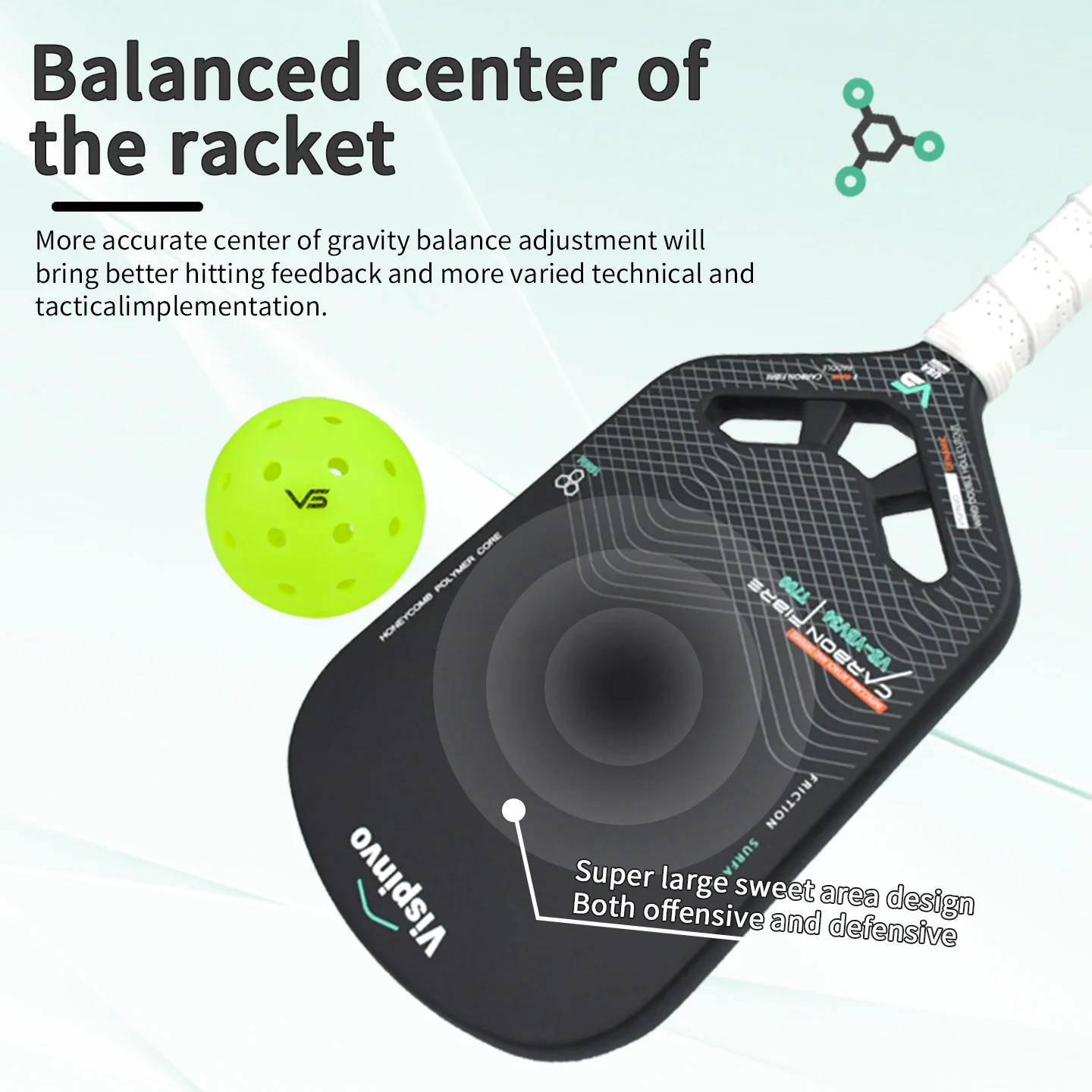 USAPA Approved VISPINVO YBV34 Pickleball Paddles - Image 7