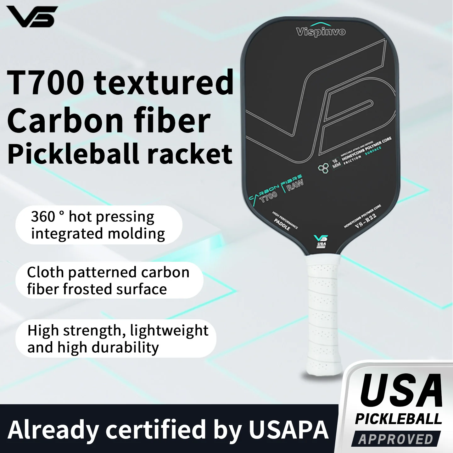 USAPA Approved VISPINVO R22 Pickleball Paddles - Image 6